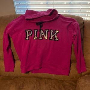 PINK cowl neck sweatshirt